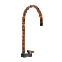 Смеситель для раковины Gessi Jacqueline 77203 с высоким поворотным изливом и вентилем под дерево без донного клапана схема 3