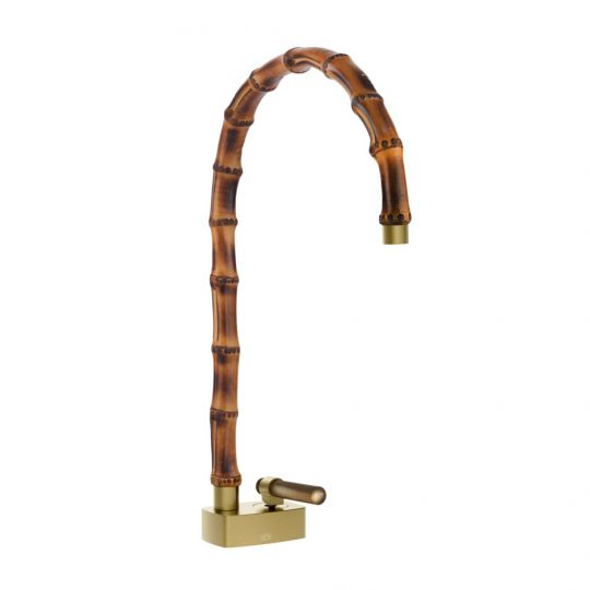 Смеситель для раковины Gessi Jacqueline 77203 с высоким поворотным изливом и вентилем под дерево без донного клапана схема 9