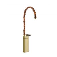 Смеситель для раковины Gessi Jacqueline 77209 высокий с высоким поворотным изливом и вентилем под дерево схема 6