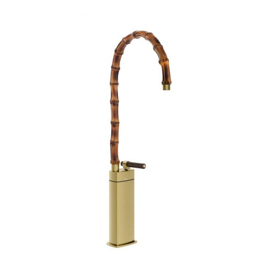 Смеситель для раковины Gessi Jacqueline 77209 высокий с высоким поворотным изливом и вентилем под дерево схема 9