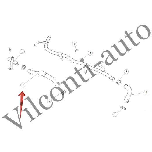 ТРУБКА ОТОПИТЕЛЯ ВПУСКНАЯ TANK 500 8101010XEZ01 100% ОРИГИНАЛ