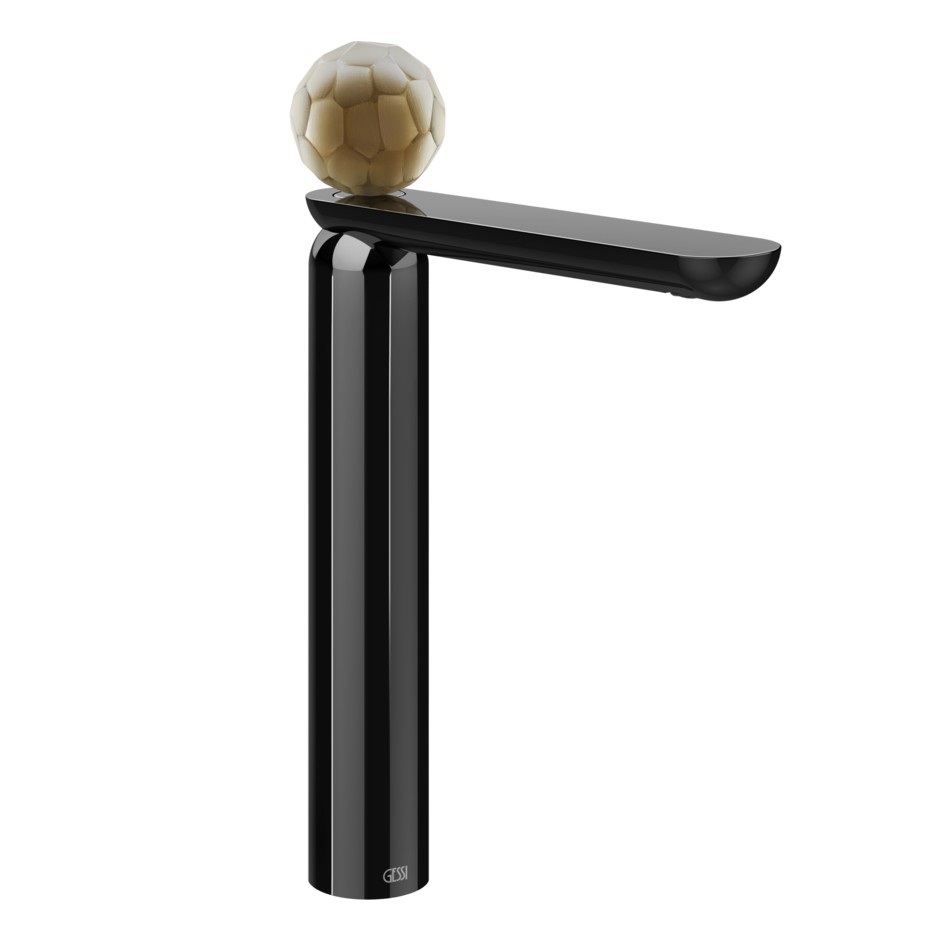 Смеситель для раковины Gessi Perle 74453 с донным клапаном и вентилем из муранского стекла Battuto ФОТО