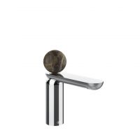 Смеситель для раковины Gessi Perle 74102 низкий с вентилем из мрамора Emperador Dark без донного клапана схема 6