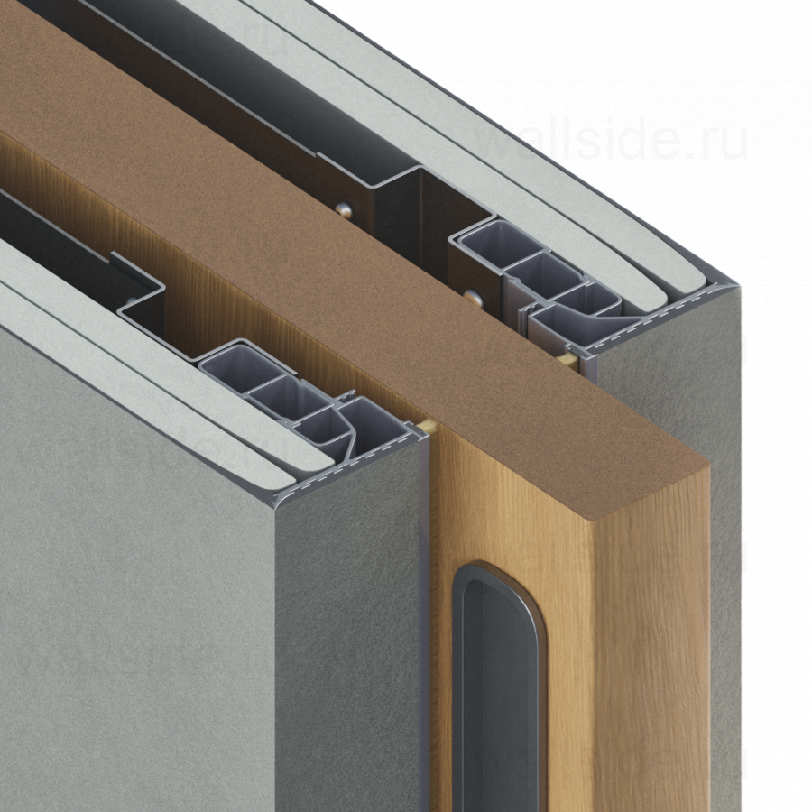 Пенал Penalbox Wood Single Plaster высотой 2400 мм