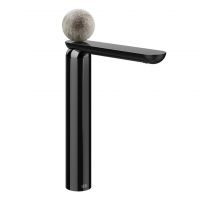 Смеситель для раковины Gessi Perle 74653 высокий с донным клапаном и вентилем из муранского стекла Pulegoso схема 3