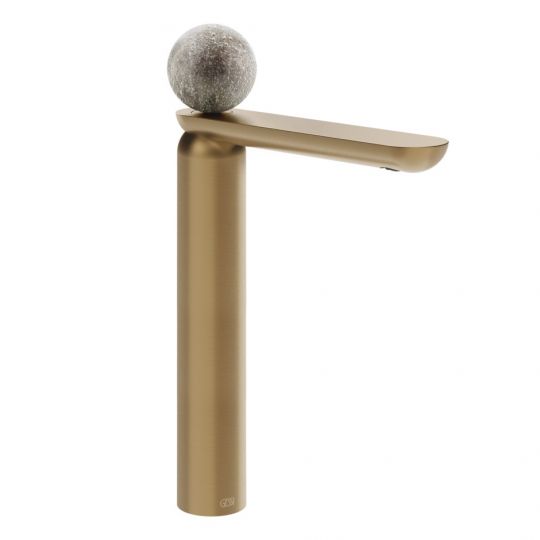 Смеситель для раковины Gessi Perle 74653 высокий с донным клапаном и вентилем из муранского стекла Pulegoso схема 15