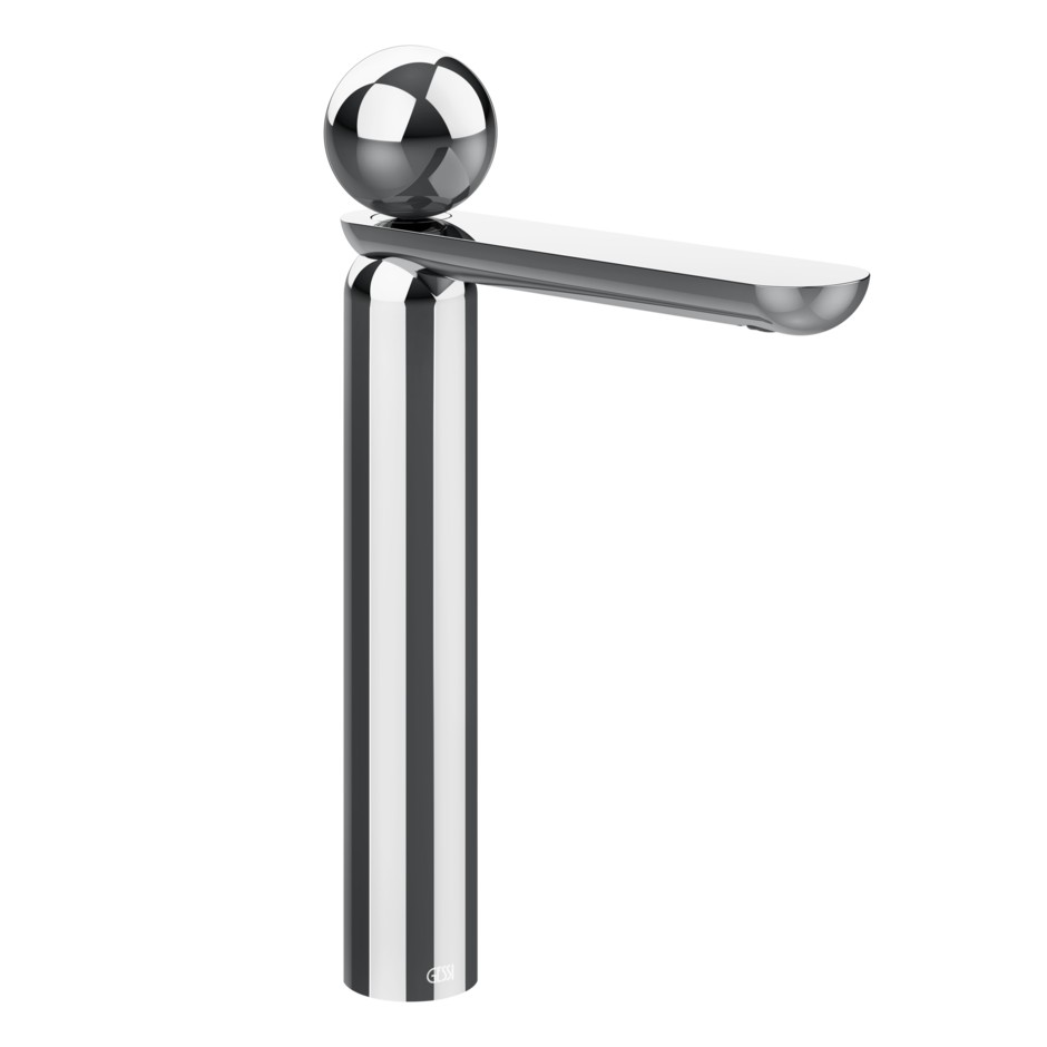 Смеситель для раковины Gessi Perle 74053 высокий с донным клапаном и металлическим вентилем ФОТО