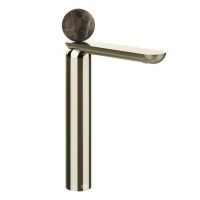 Смеситель для раковины Gessi Perle 74104 высокий без донного клапана с вентилем из мрамора Emperador Dark схема 14