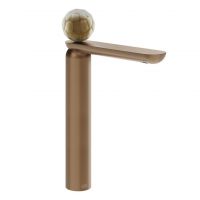 Смеситель для раковины Gessi Perle 74404 высокий без донного клапана с вентилем из из муранского стекла Battuto схема 7