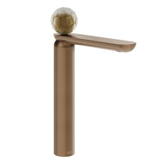 Смеситель для раковины Gessi Perle 74404 высокий без донного клапана с вентилем из из муранского стекла Battuto схема 7