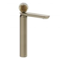 Смеситель для раковины Gessi Perle 74404 высокий без донного клапана с вентилем из из муранского стекла Battuto схема 9