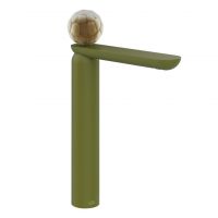 Смеситель для раковины Gessi Perle 74404 высокий без донного клапана с вентилем из из муранского стекла Battuto схема 13