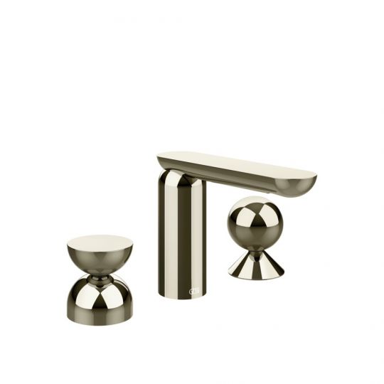 Смеситель для раковины Gessi Perle 74908 без донного клапана с металлическими вентилями-полусферой и сферой схема 14