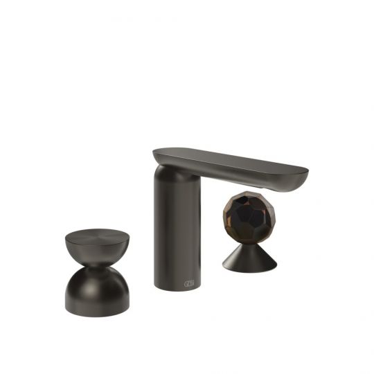 Смеситель для раковины Gessi Perle 74928 без донного клапана с металлическим вентилем-полусферой и вентилем-сферой из муранского стекла Sfaccettato схема 1 Смеситель для раковины Gessi Perle 74928 без донного клапана с металлическим вентилем-полусферой и вентилем-сферой из муранского стекла Sfaccettato схема 1