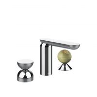 Смеситель для раковины Gessi Perle 74958 без донного клапана с металлическим вентилем-полусферой и вентилем-сферой из камня Onyx Green схема 6 Смеситель для раковины Gessi Perle 74958 без донного клапана с металлическим вентилем-полусферой и вентилем-сферой из камня Onyx Green схема 6
