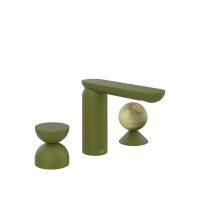 Смеситель для раковины Gessi Perle 74958 без донного клапана с металлическим вентилем-полусферой и вентилем-сферой из камня Onyx Green схема 13 Смеситель для раковины Gessi Perle 74958 без донного клапана с металлическим вентилем-полусферой и вентилем-сферой из камня Onyx Green схема 13