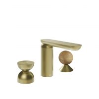 Смеситель для раковины Gessi Perle 74938 без донного клапана с металлическим вентилем-полусферой и вентилем-сферой из камня Onyx Cola схема 5