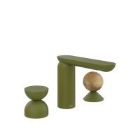 Смеситель для раковины Gessi Perle 74938 без донного клапана с металлическим вентилем-полусферой и вентилем-сферой из камня Onyx Cola схема 13