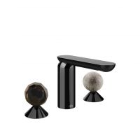 Смеситель для раковины Gessi Perle 74265 без донного клапана с вентилями-сферами из муранского стекла Sfaccettato и Pulegoso схема 3