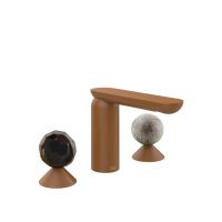 Смеситель для раковины Gessi Perle 74265 без донного клапана с вентилями-сферами из муранского стекла Sfaccettato и Pulegoso схема 11