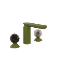 Смеситель для раковины Gessi Perle 74265 без донного клапана с вентилями-сферами из муранского стекла Sfaccettato и Pulegoso схема 13