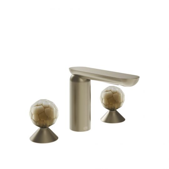 Смеситель для раковины Gessi Perle 74445 без донного клапана с вентилями-сферами из муранского стекла Battuto схема 9