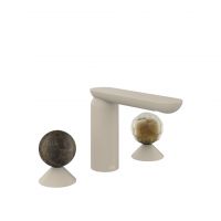 Смеситель для раковины Gessi Perle 74145 без донного клапана с вентилями-сферами из мрамора Emperador Dark и муранского стекла Battuto схема 12