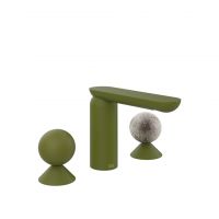 Смеситель для раковины Gessi Perle 74065 без донного клапана с вентилями-сферами из металла и муранского стекла Pulegoso схема 13