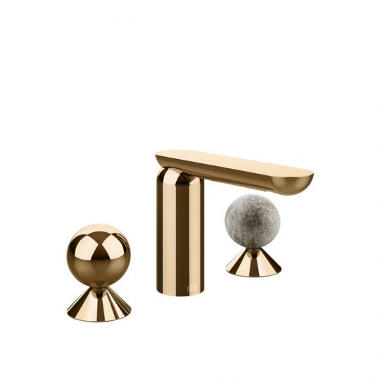 Смеситель для раковины Gessi Perle 74065 без донного клапана с вентилями-сферами из металла и муранского стекла Pulegoso схема 16