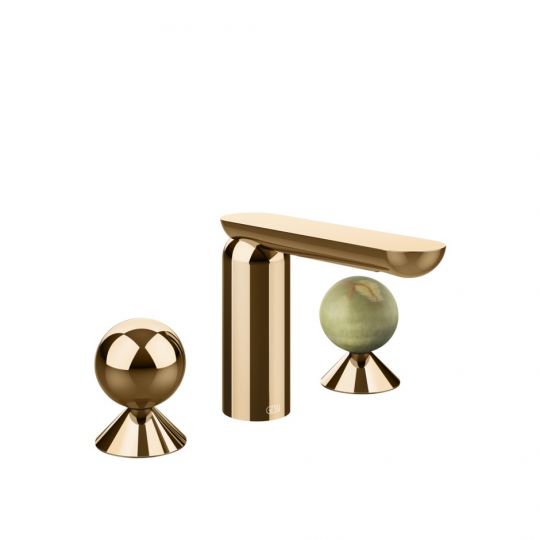 Смеситель для раковины Gessi Perle 74055 без донного клапана с вентилями-сферами из металла и камня Onyx Green схема 16 Смеситель для раковины Gessi Perle 74055 без донного клапана с вентилями-сферами из металла и камня Onyx Green схема 16