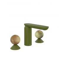 Смеситель для раковины Gessi Perle 74355 без донного клапана с вентилями-сферами из камня Onyx Cola и Onyx Green схема 13