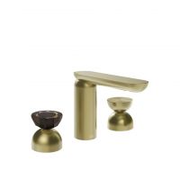 Смеситель для раковины Gessi Perle 74896 без донного клапана с вентилями-полусферами из металла и муранского стекла Battuto схема 5