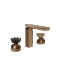 Смеситель для раковины Gessi Perle 74896 без донного клапана с вентилями-полусферами из металла и муранского стекла Battuto схема 7