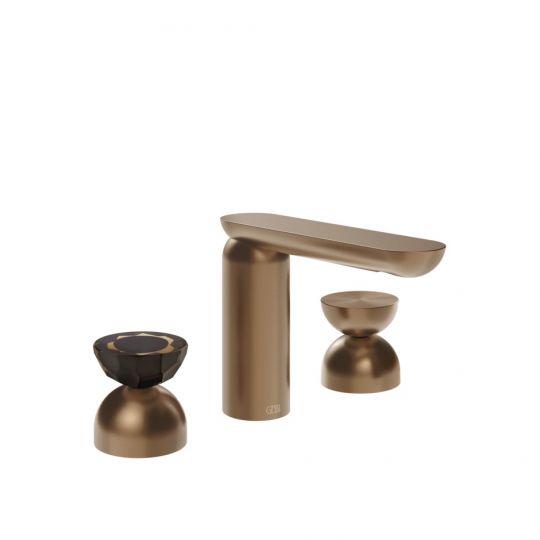 Смеситель для раковины Gessi Perle 74896 без донного клапана с вентилями-полусферами из металла и муранского стекла Battuto схема 7