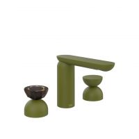 Смеситель для раковины Gessi Perle 74896 без донного клапана с вентилями-полусферами из металла и муранского стекла Battuto схема 13