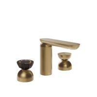 Смеситель для раковины Gessi Perle 74896 без донного клапана с вентилями-полусферами из металла и муранского стекла Battuto схема 15