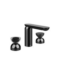 Смеситель для раковины Gessi Perle 74796 без донного клапана, с вентилями-полусферами из металла и муранского стекла Balloton схема 3