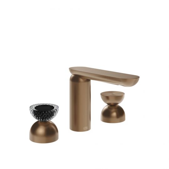 Смеситель для раковины Gessi Perle 74796 без донного клапана, с вентилями-полусферами из металла и муранского стекла Balloton схема 7