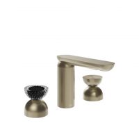 Смеситель для раковины Gessi Perle 74796 без донного клапана, с вентилями-полусферами из металла и муранского стекла Balloton схема 9