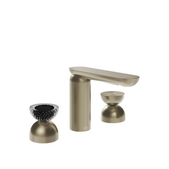 Смеситель для раковины Gessi Perle 74796 без донного клапана, с вентилями-полусферами из металла и муранского стекла Balloton схема 9