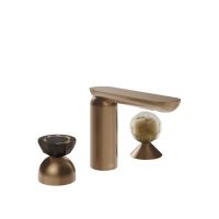 Смеситель для раковины Gessi Perle 74848 без донного клапана с вентилем-сферой и полусферой из муранского стекла Battuto схема 7 Смеситель для раковины Gessi Perle 74848 без донного клапана с вентилем-сферой и полусферой из муранского стекла Battuto схема 7