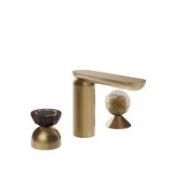 Смеситель для раковины Gessi Perle 74848 без донного клапана с вентилем-сферой и полусферой из муранского стекла Battuto схема 15 Смеситель для раковины Gessi Perle 74848 без донного клапана с вентилем-сферой и полусферой из муранского стекла Battuto схема 15