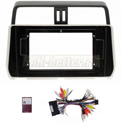 Рамка переходная и проводка Toyota Land Cruiser Prado 2017-2021 для Ownice, Teyes, Mekede (OL-1680)