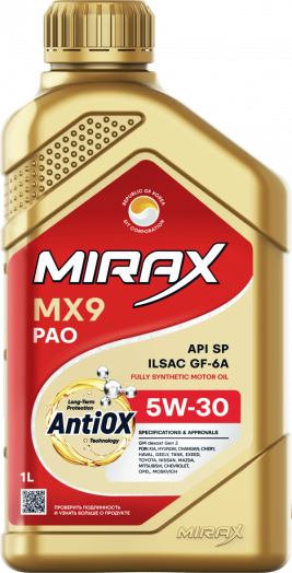 MIRAX MX9 API SP, ILSAC GF-6A, SAE 5W-30, 1л