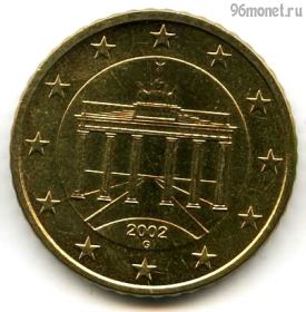 Германия 50 евроцентов 2002 G