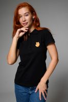 8524 футболка поло женская [черный]