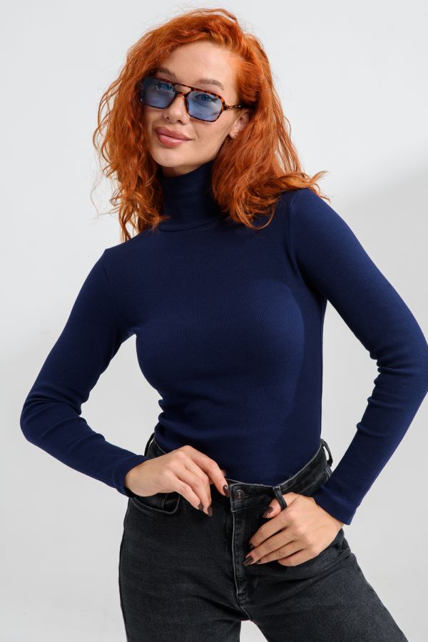 14439/6 Водолазка женская [темно-синий]
