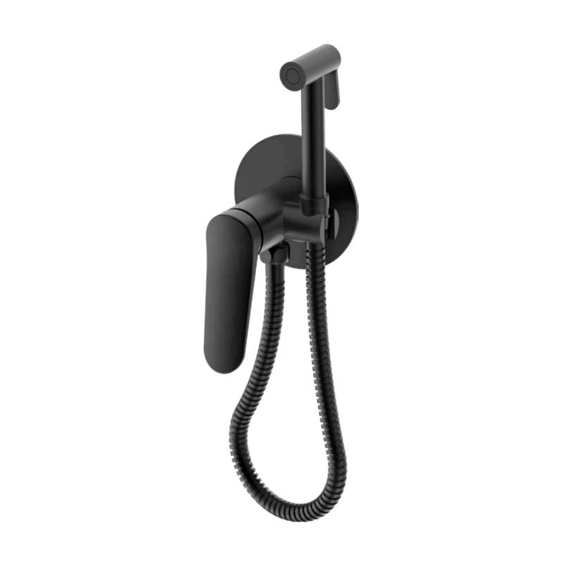 GAPPO | Divariçi Duş Kranı Təharət bide duşu ilə, mat qara rəng, latun