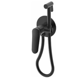 GAPPO | Divariçi Duş Kranı Təharət bide duşu ilə, mat qara rəng, latun