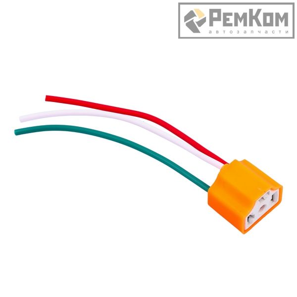 RK04224 * Разъем под лампу H4 керамический с проводами сечением 1.0 мм, длина 110 мм